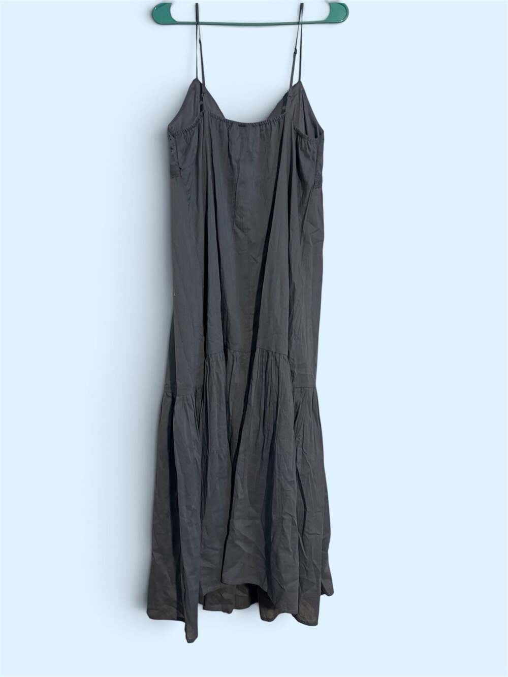 No Boundaries Blue Maxi Dress with Lace Trim